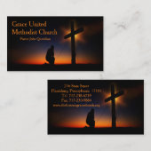 Carte De Visite Sainte Croix au coucher du soleil (Personnaliser) (Devant / Derrière)