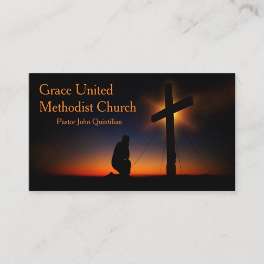 Carte De Visite Sainte Croix au coucher du soleil (Personnaliser) (Devant)