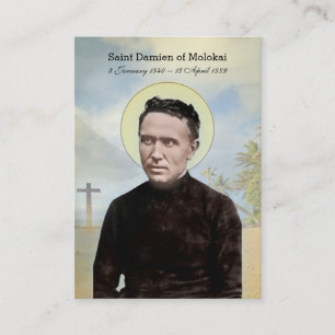 Carte De Visite Sainte-Damien de Molokai Hawaii