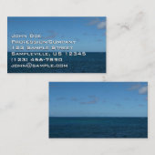 Carte De Visite Sainte-Lucie Horizon Océan Bleu (Devant / Derrière)