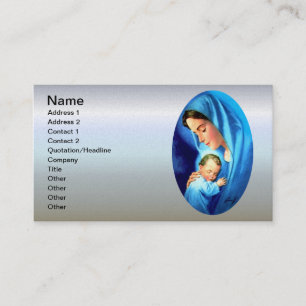 Carte De Visite Sainte Vierge Marie avec Bébé Jésus