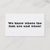 Carte De Visite Saison de truite à tête d'acier de rivière de (Dos)