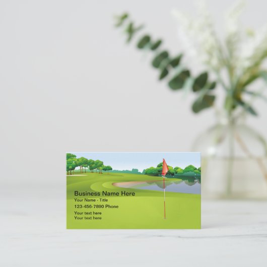 Carte De Visite Saison d'été Thème de golf (Debout devant)