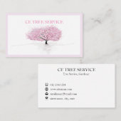 Carte De Visite Sakura en fleurs de cerisiers (Devant / Derrière)