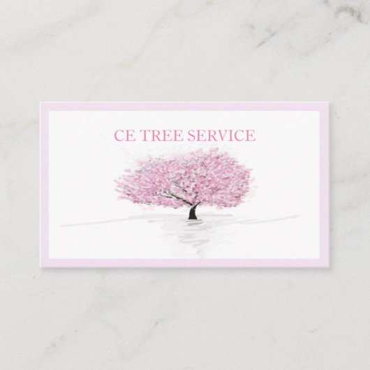 Carte De Visite Sakura en fleurs de cerisiers (Devant)