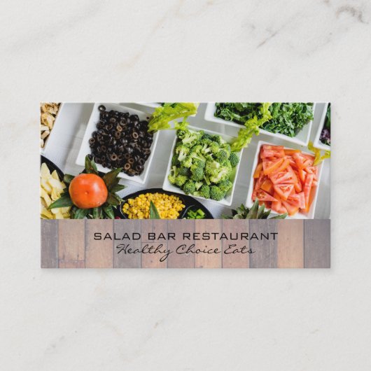 Carte De Visite Salade Bar | Culinaire (Devant)