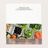 Carte De Visite Salade Bar | Culinaire (Extérieur déplié)