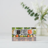Carte De Visite Salade Bar | Culinaire | Code QR (Debout devant)