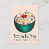 Carte De Visite Salade de fruits du marshmallow de noix de coco du (Devant)