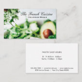 Carte De Visite Salade de restaurant de restauration | Chef (Devant / Derrière)