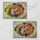 Carte De Visite Salade de Saucisses épicées thaïlandaises ... Alim (Devant / Derrière)