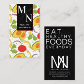 Carte De Visite Salade nutritionniste moderne gras sain (Devant / Derrière)