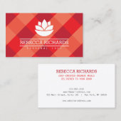 Carte De Visite Salade saine Légumes de restauration Logo Rouge (Devant / Derrière)