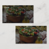 Carte De Visite Salade végétale mélangée (Devant / Derrière)