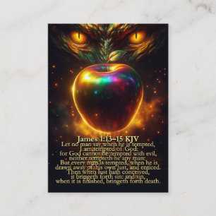 Carte De Visite Salaires - James 1:13-15 et Romans 6:23 KJV Card B