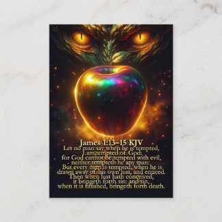 Carte De Visite Salaires - James 1:13-15 et Romans 6:23 KJV Card B