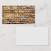 Carte de visite sale de mur (Devant / Derrière)
