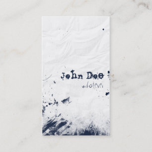 Carte De Visite Sale, Tiré Et Rincé