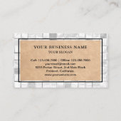 Carte De Visite Salle de bain blanche Cuisine Plancher Carreaux In (Dos)