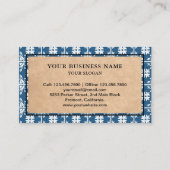 Carte De Visite Salle de bain Bleue Cuisine Plancher Carreaux Inst (Dos)