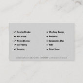 Carte De Visite Salle de bain et vide - Services de nettoyage de l (Dos)