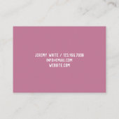 Carte De Visite Salle de banquets Restauration (Dos)