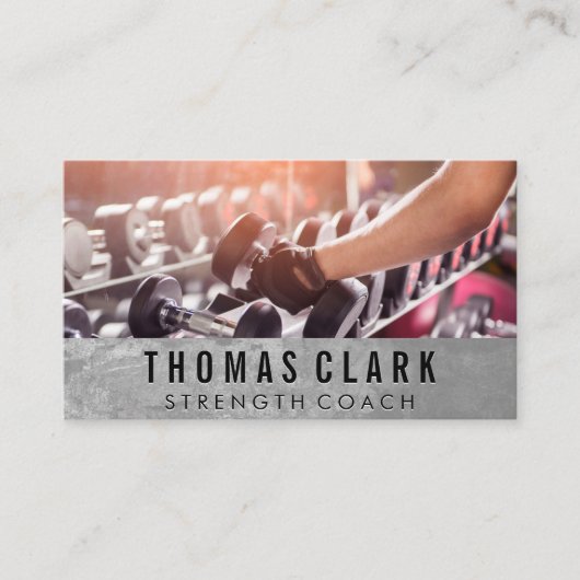 Carte De Visite Salle De Fitness | Poids (Devant)
