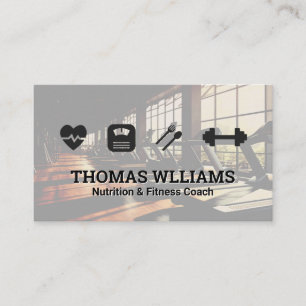 Carte De Visite Salle De Fitness   Utiliser les icônes