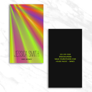 Carte De Visite Salle de nuit abstraite Club Light Show DJ