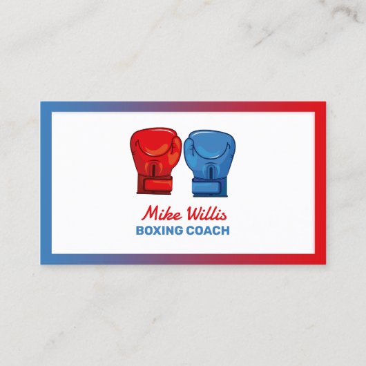 Carte De Visite Salle De Sport De Boxe (Devant)