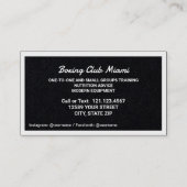 Carte De Visite Salle De Sport De Boxe Premium (Dos)