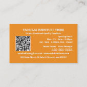 Carte De Visite Salle d'été - Ventes de magasin de meubles (Dos)