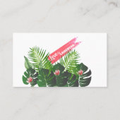 Carte De Visite Salle du Festival de musique Mariage tropicale mod (Dos)