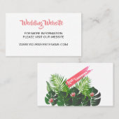 Carte De Visite Salle du Festival de musique Mariage tropicale mod (Devant / Derrière)