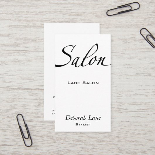 Carte De Visite Salon (Devant/Arrière en situation)
