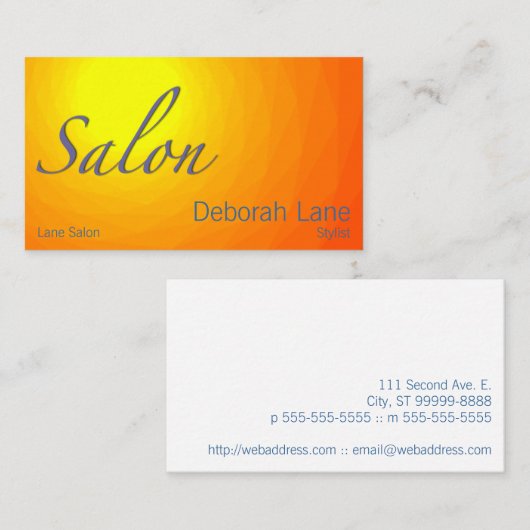 Carte De Visite Salon (Devant / Derrière)