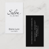Carte De Visite Salon (Devant / Derrière)