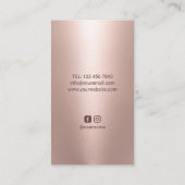 Carte De Visite Salon à ongle Manicuriste Rose Gold Polonais Splas (Dos)