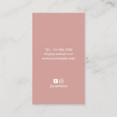 Carte De Visite Salon à ongle Rose or polonais Splash Manicuriste (Dos)
