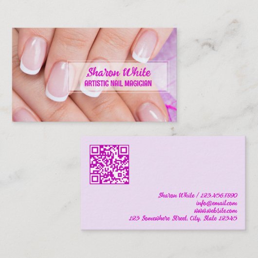 Carte De Visite Salon à ongles (Devant / Derrière)