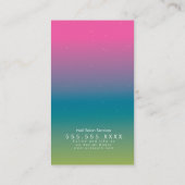 Carte De Visite Salon à ongles Beauté Artiste QR Code Gradient Arc (Dos)