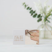 Carte De Visite salon à ongles de beauté de mode girly (Debout devant)