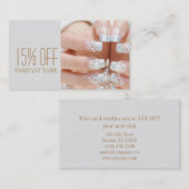 Carte De Visite salon à ongles de beauté de mode girly (Devant / Derrière)