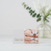 Carte De Visite salon à ongles de beauté de mode girly (Debout devant)
