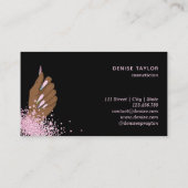 Carte De Visite salon à ongles femme main holographe nails technic (Dos)