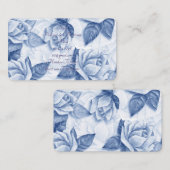Carte De Visite salon à ongles fleuris (Devant / Derrière)