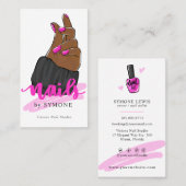 Carte De Visite Salon à ongles | Nail Tech | Artiste à ongles | Ro (Devant / Derrière)