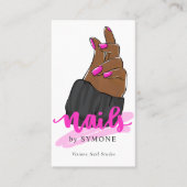 Carte De Visite Salon à ongles | Nail Tech | Artiste à ongles | Ro (Devant)