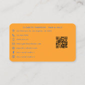 Carte De Visite Salon à ongles orange et bleu (Dos)