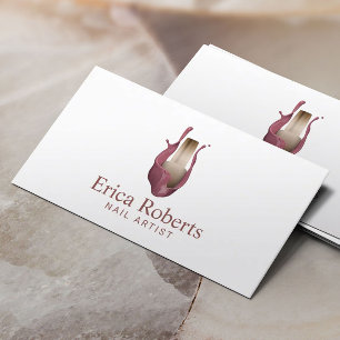 Carte De Visite Salon à ongles Polonais Gold Botté Manicuriste mod